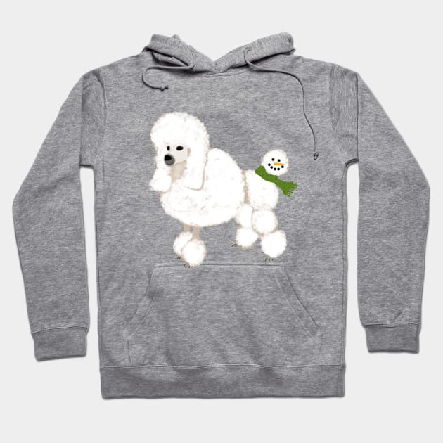 Poodle with a Snowman Tail Hoodie by ahadden